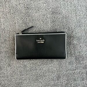 Kate Spade Black Leather Card Holder Wallet